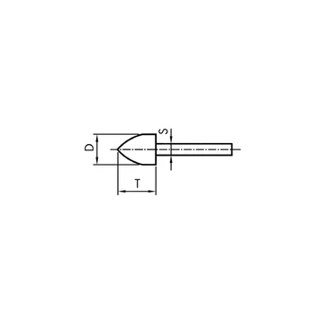 WEILER / SWATYCOMET Csapos csiszolókő, hengeres-hegyes rózsaszín 12x20xS6 4A60P4V F52E