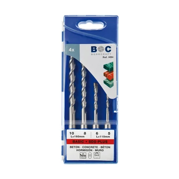 BOHRCRAFT SDS-Plus 2 élű betonfúró készlet 4r. 5-10 HB4 BOHRCRAFT SDS-Plus 2 élű betonfúró készlet 4r. 5-10 HB4