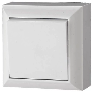 GAO 0316H "Business line" váltókapcsoló, falon kívüli, hátlappal, fehér, 230V, 10A GAO 0316H "Business line" váltókapcsoló, falon kívüli, hátlappal, fehér, 230V, 10A