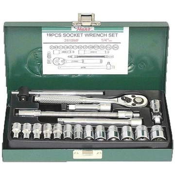 HANS 1/4" dugókulcskészlet 19r. 4-14mm 2619MF HANS 1/4" dugókulcskészlet 19r. 4-14mm 2619MF