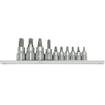 HANS 1/4"+3/8" TORX bit-dugókulcsfej készlet 10r. TX10-TX55 56024-10