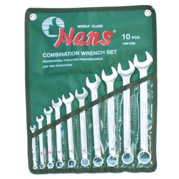 HANS csillag-villás kulcskészlet 10r. 6-22mm CrV 16610M HANS csillag-villás kulcskészlet 10r. 6-22mm CrV 16610M