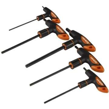 KENDO T-nyelű imbuszkulcs készlet 5r. SW3,0-SW8,0 CrV No.20779