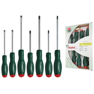 HANS csavarhúzó készlet 7r. SL+PH+PZ CrV 06301-7MGZ