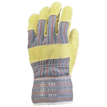 EP munkavédelmi bőrkesztyű, sárga marhahasíték/csíkos vászon, tenyérbélés 10-es No.204 EP munkavédelmi bőrkesztyű, sárga marhahasíték/csíkos vászon, tenyérbélés 10-es No.204