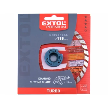 EXTOL PREMIUM gyémántvágó TURBO gránit/kerámia; 115×22,2mm - 230×22,2mm