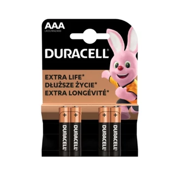 DURACELL Basic, alkáli elem, AAA LR03/MN2400 1,5V, 4 db