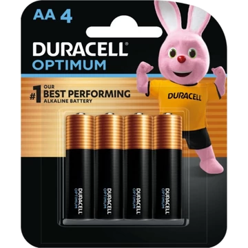 DURACELL Optimum, alkáli elem, AA Boost, 4 db DURACELL Optimum, alkáli elem, AA Boost, 4 db