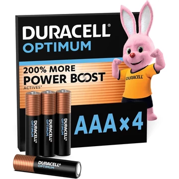 DURACELL Optimum, alkáli elem, AAA Boost, 4 db