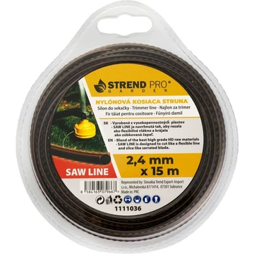 Damil vágáshoz Strend Pro Premium SawLine 2,4 mm, H-15 m, fogazott