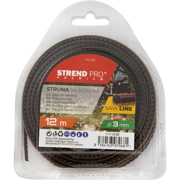 Damil vágáshoz Strend Pro Premium SawLine 3 mm, H-12 m, fogazott