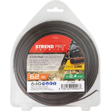 Damil vágáshoz Strend Pro Premium SawLine 2,4 mm, H-62 m, fogazott