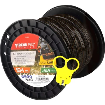 Damil vágáshoz Strend Pro Premium SawLine 2,4 mm, H-184 m, fogazott