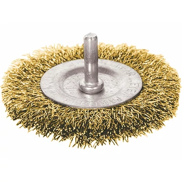 EXTOL CRAFT drótcsiszoló körkefe, 63mm, fúrógépbe fogható: 6mm csap, hullámos szálú, rezezett acél, max 4500 frod/perc EXTOL CRAFT drótcsiszoló körkefe, 63mm, fúrógépbe fogható: 6mm csap, hullámos szálú, rezezett acél, max 4500 frod/perc