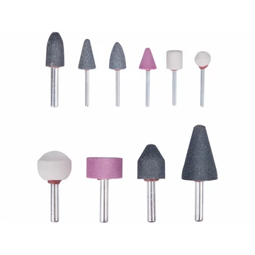 EXTOL CRAFT köszörűkő klt. fúrógéphez; 10db, 3 és 6mm tengely, bliszter