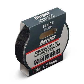 BERGER csúszásmentes ragasztószalag 5mx25mm/0,8mm fekete BERGER csúszásmentes ragasztószalag 5mx25mm/0,8mm fekete