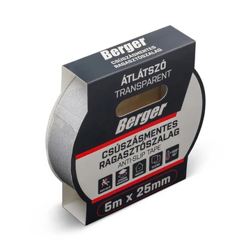 BERGER csúszásmentes ragasztószalag, beltéri 5mx25mm átlátszó BERGER csúszásmentes ragasztószalag, beltéri 5mx25mm átlátszó