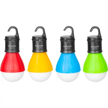 Lámpa Strend Pro Camping C748, kemping lámpa, égő forma, 3x AAA, piros/kék/zöld/narancssárga, 12 db