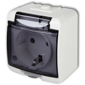 GAO 22111 Aquastar földelt csf. dugaszolóaljzat, 1-es, gyv., átlátszó IP44 GAO 22111 Aquastar földelt csf. dugaszolóaljzat, 1-es, gyv., átlátszó IP44