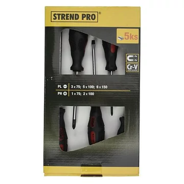 Strend Pro SD9962 Csavarhúzó készlet, 5 részes, lapos + Pozidriv  Strend Pro SD9962 Csavarhúzó készlet, 5 részes, lapos + Pozidriv