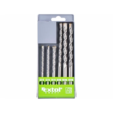 EXTOL PREMIUM  betonfúró klt. normál befogás ; 6db, 5-12mm, (5-6-8×110, 8-10-12×160)