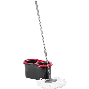 Strend Pro TURBOSTAR BLACK EDITION takarító készlet – 13 literes vödör, forgó felmosó, teleszkópos nyél
