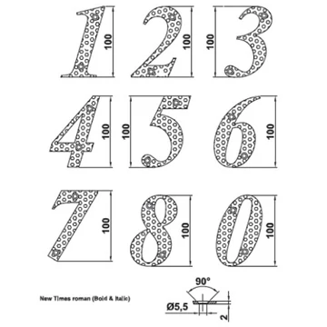 Házszám fekete 0     100x65mm Házszám fekete 0     100x65mm