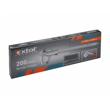 EXTOL PREMIUM  tolómérő INOX (mélységmérővel) ; 0,05×200mm
