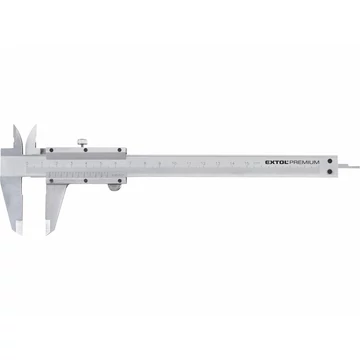 EXTOL PREMIUM  tolómérő INOX (mélységmérővel) ; 0,05×150mm