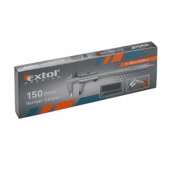 EXTOL PREMIUM  tolómérő INOX (mélységmérővel) ; 0,05×150mm
