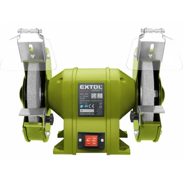 EXTOL CRAFT  kettős köszörűgép 350W, száraz, 200×16×20mm; 2950 ford/perc, P36, P80, 11kg