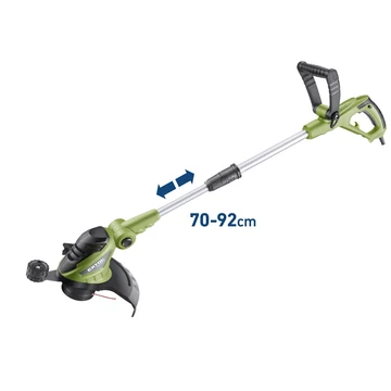 EXTOL CRAFT fűszegélynyíró gép elektromos 550W, teleszkópos nyél: 70-92 cm, 30cm átmérő, 10.000 ford/perc, papír doboz