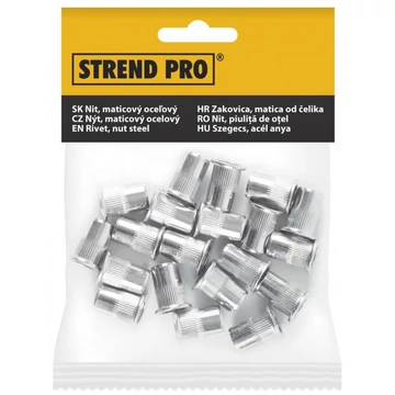 Szegecs Strend Pro PACK M03x10, acél, csom. 50 db, anya