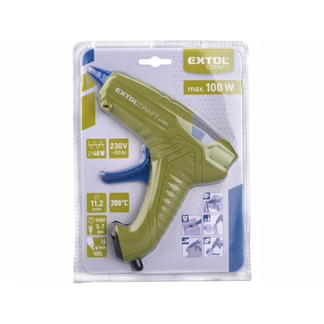 EXTOL CRAFT melegragasztó pisztoly, 40W, stift átmérő:11mm, bliszteren