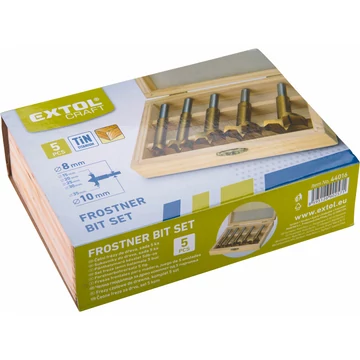 EXTOL CRAFT pánthelymaró készlet 5db-os TITÁN bevonatú; 15, 20, 25, 30, 35mm