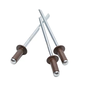 Csokibarna 3.2x8 mm alu-acél fgf.nyitott húzószegecs  Csokibarna 3.2x8 mm alu-acél fgf.nyitott húzószegecs