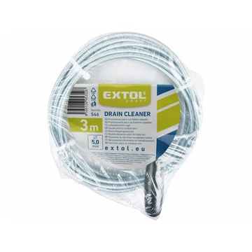 EXTOL CRAFT év lefolyócső tisztító; 3m, 5mm átmérő