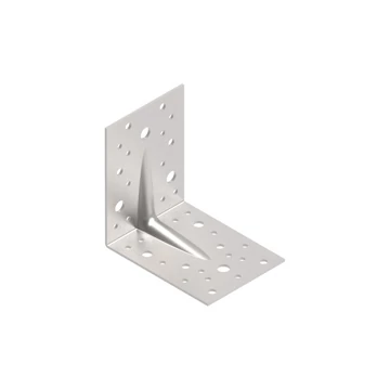 Erősített egyenlő szárú sarokösszekötő 120x120x90 mm ,lv:2,5 mm 