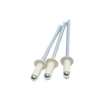 Fehér festett 3,2x8 mm alu-acél nyitott fgf. húzószegecs 