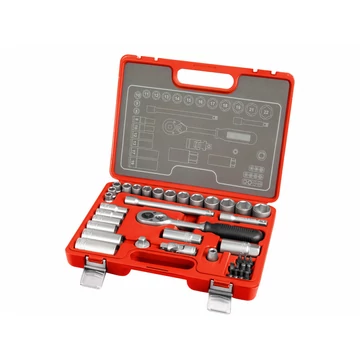 EXTOL PREMIUM  dugókulcs készlet,  CV., racsnis 45fog ; 3/8", 39db, normál(8-22mm) és hosszú(8-19mm) dugófejek, gyertyakulcs 16&21mm, 11 bi EXTOL PREMIUM  dugókulcs készlet,  CV., racsnis 45fog ; 3/8", 39db, normál(8-22mm) és hosszú(8-19mm) dugófejek, gyertyakulcs 16&21mm, 11 bi