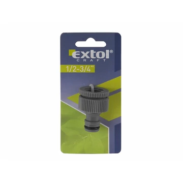 EXTOL CRAFT  kuplung csatlakozó, belsőmenetes; 3/4" és 1/2" (kicsavarható szűkítővel)