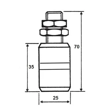 Felső vezetőgörgő tolókapuhoz 25mm