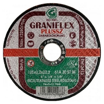 GRANIFLEX INOX vágókorong 125x1  Graniflex  GRANIFLEX INOX vágókorong 125x1  Graniflex