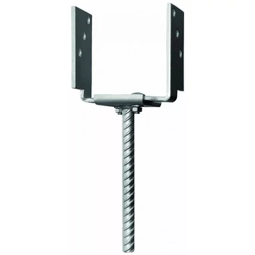 Betonozható U oszloptartó állítható szélesség 60-140 Betonozható U oszloptartó állítható szélesség 60-140