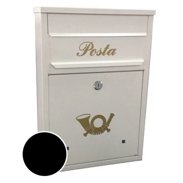 Postaláda A4 Primo 28x40 FEKETElefelé nyíló