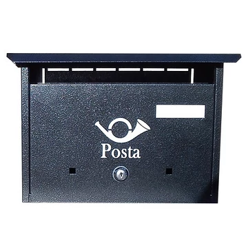 Postaláda fekvő kültéri  kürt matr.Cilinderes  bronz
