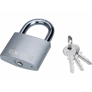 EXTOL CRAFT  lakat, vas, 3 kulccsal, dobozban ; 63mm EXTOL CRAFT  lakat, vas, 3 kulccsal, dobozban ; 63mm