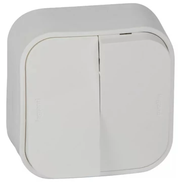 LEGRAND 782402 Forix IP20 falon kívüli kettős egypólusú kapcsoló, 10 AX - 250 V~ fehér LEGRAND 782402 Forix IP20 falon kívüli kettős egypólusú kapcsoló, 10 AX - 250 V~ fehér
