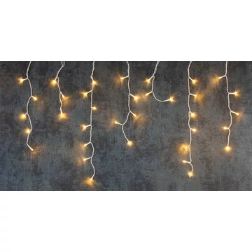 A MagicHome 360 LED-es karácsonyi lánc kültéri használatra készült, meleg fehér LED-ekkel. Egyszerű világítás és időzítő funkció, 10 m hosszú lánc, 5 m-es hálózati kábel, fehér színű kábel.