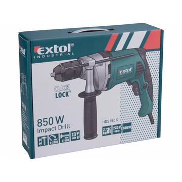 EXTOL INDUSTRIAL ütvefúrógép 850W, 0-2800rpm, gyorstokmányos, papír doboz